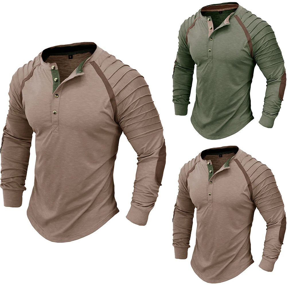 2023 Autumn Winter New Long Sleeve T Shirt Men Casual Solid Henry Collar T Shirt For Man Fashion SportDesign Mens T-Shirts
2023 Autumn Winter New Long Sleeve T Shirt Men Casual Solid Henry Collar T Shirt For Man Fashion SportDesign Mens T-Shirts