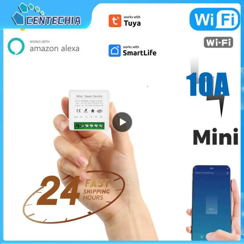 

1~10PCS Timer Wireless Switches Smart Switch Wifi Smart Home Automation Breaker Switch Module Tuya Mini 10a Remote Control