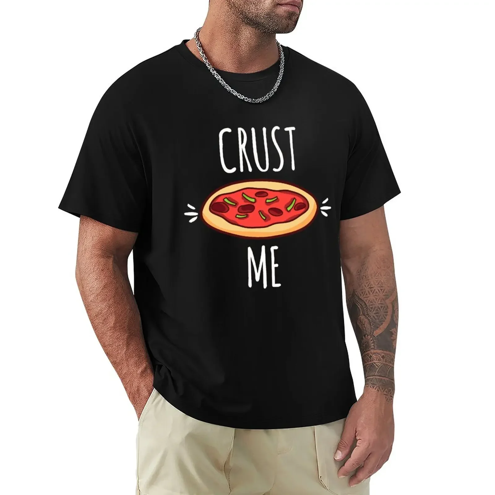 

Funny Pizza Shirts Crust Me For Pizza Lovers Pizza Party Clothing T-Shirt blanks for a boy quick drying mens champion t shirts