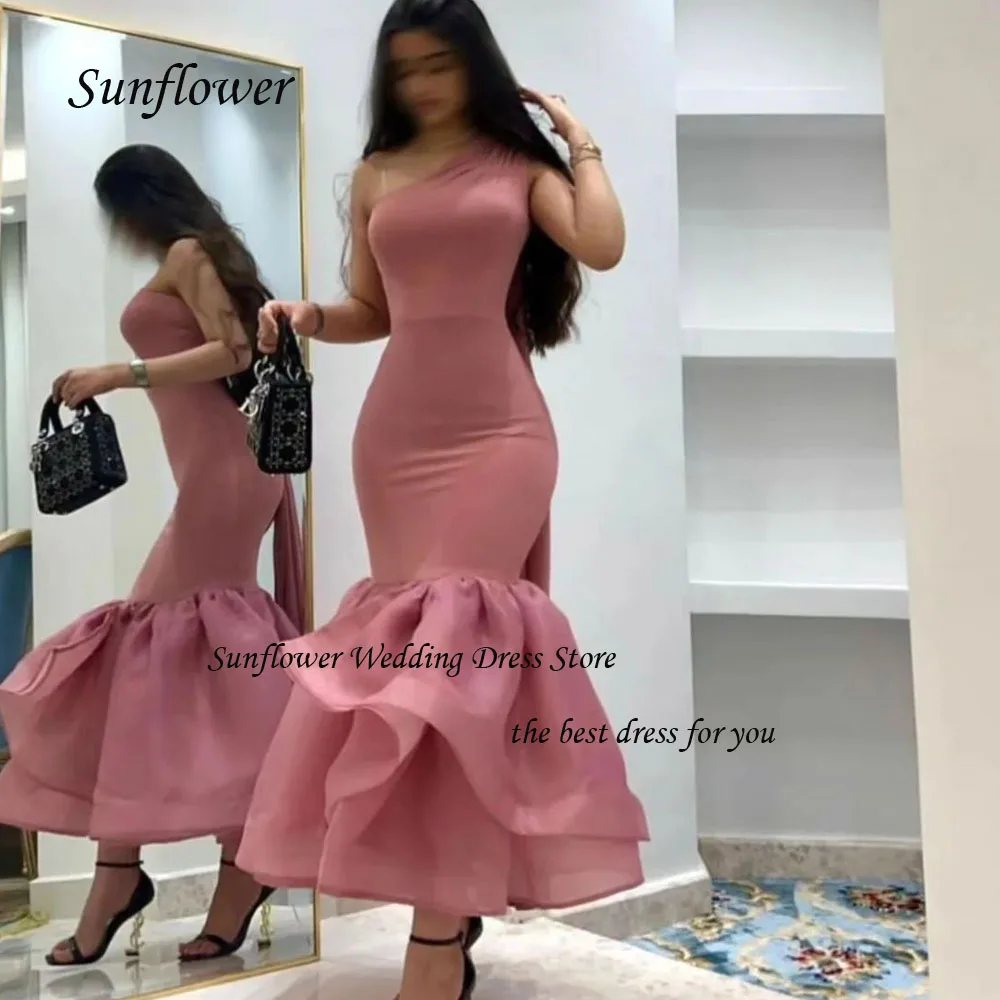 Sunflower One-Shoulder Evening Dress 2023 Mermaid Slim Backless Crepe Prom dress Tiered Ankle-Length Pary Dress
Sunflower One-Shoulder Evening Dress 2023 Mermaid Slim Backless Crepe Prom dress Tiered Ankle-Length Pary Dress