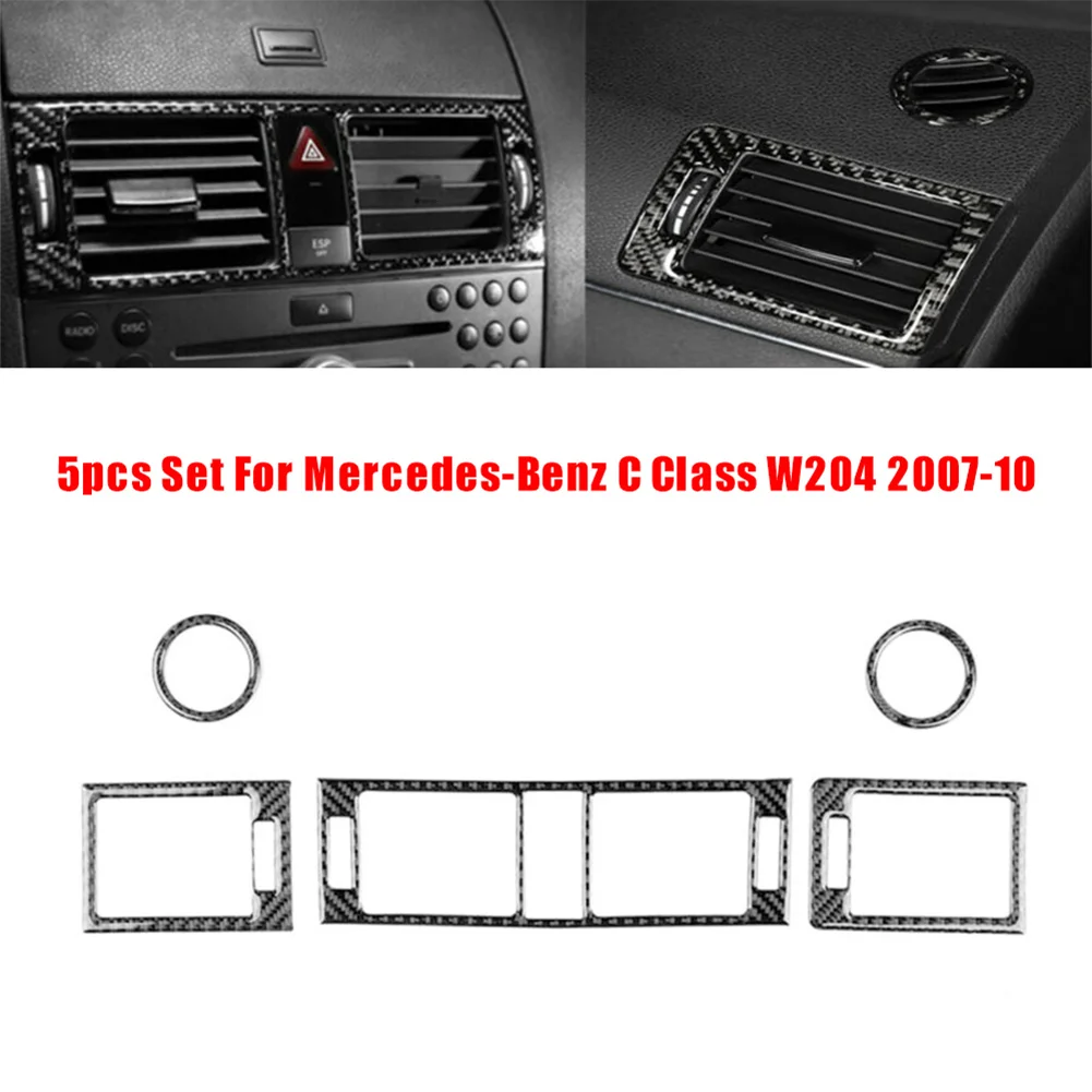 For Benz C Class W204 Air Vent Outlet Cover Trim 2007-2013 5Pcs Black Carbon Fiber Custom DIY Item Easy To Install
For Benz C Class W204 Air Vent Outlet Cover Trim 2007-2013 5Pcs Black Carbon Fiber Custom DIY Item Easy To Install