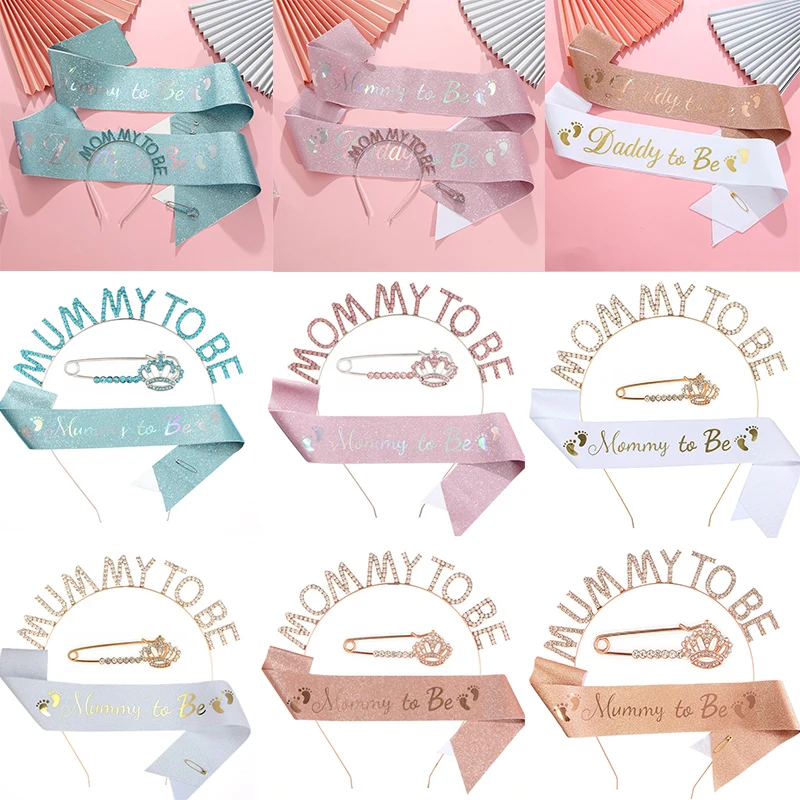 Mommy To Be & Dad To Be Badge Sash Shoulder Strap Crown Baby Shower Girl Boy Brithday Decoration Gender Reveal Party Supplies
Mommy To Be & Dad To Be Badge Sash Shoulder Strap Crown Baby Shower Girl Boy Brithday Decoration Gender Reveal Party Supplies