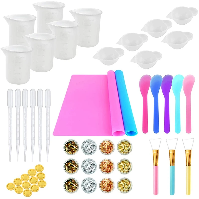 Resin Making Kit- Silicone Mixing Cups For Resin, Silicone Measuring Cups For Epoxy Resin, Silicone Mats For Epoxy
Resin Making Kit- Silicone Mixing Cups For Resin, Silicone Measuring Cups For Epoxy Resin, Silicone Mats For Epoxy