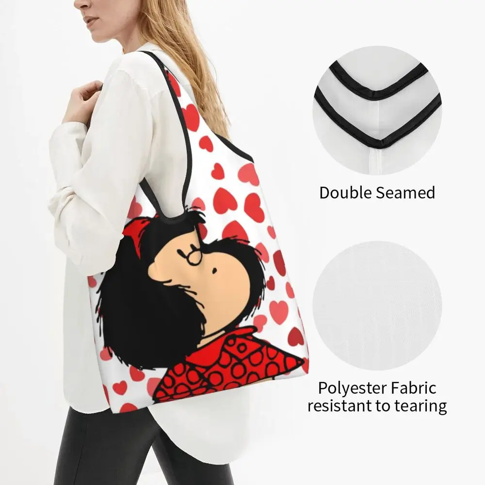 Custom Vintage Mafalda Manga Grocery Shopping Bag 35 Sa35c2bd5458e401f9bb40f7191cb7393X