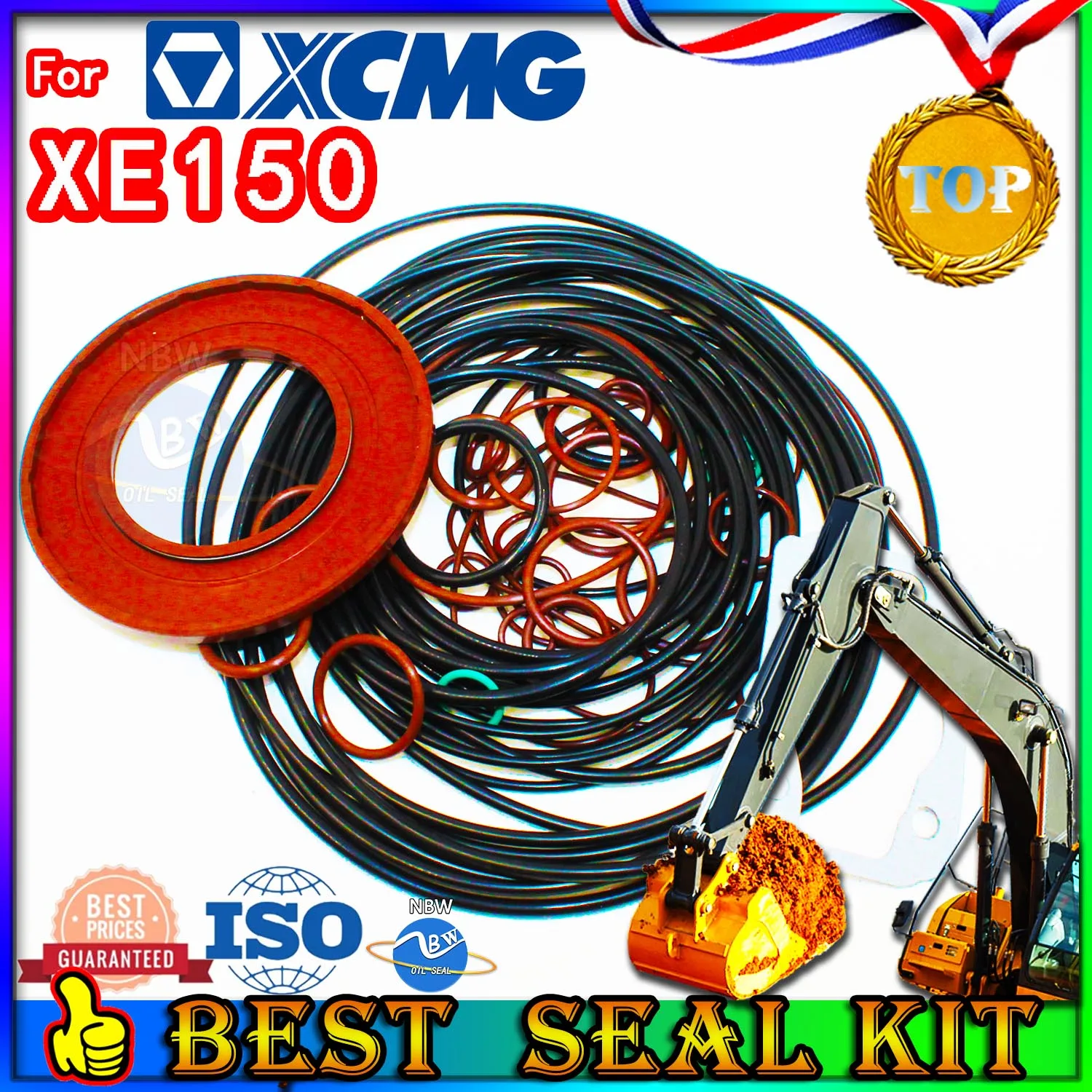 

For XCMG XE150 Oil Seal Repair Kit Boom Arm Bucket Excavator Hydraulic Cylinder Service Orginal Quality Track Spovel Hammer Tool