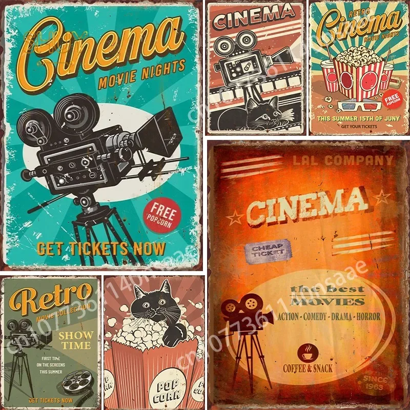 Retro Cinema Festival Poster Vintage Cat Metal Tin Signs Vintage Poster Wall Art Decorate Painting For House Room Art Decoration
Retro Cinema Festival Poster Vintage Cat Metal Tin Signs Vintage Poster Wall Art Decorate Painting For House Room Art Decoration