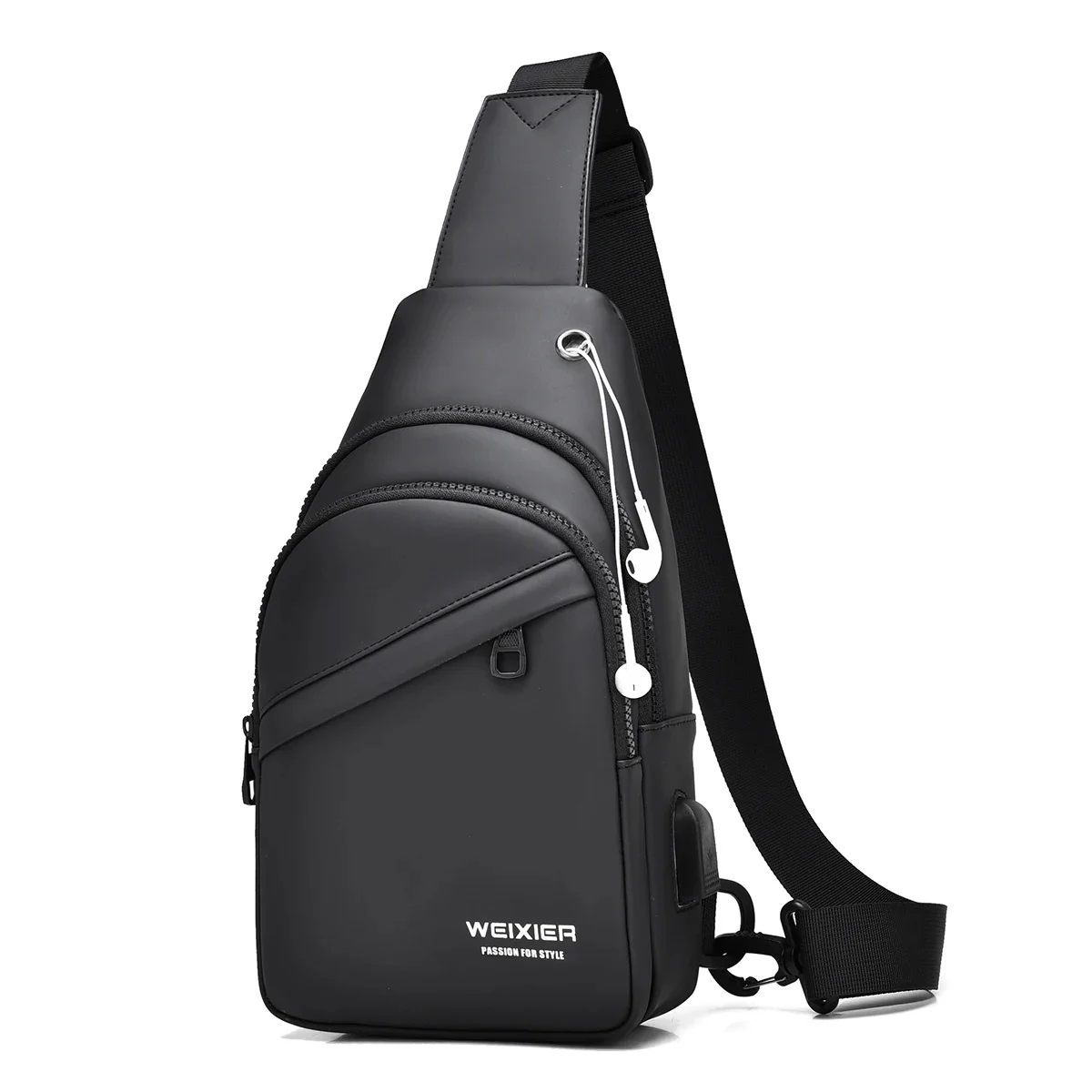 

Брендовая нагрудная сумка для мужчин, повседневный мужской портфель через плечо с USB-зарядкой, водонепроницаемый дорожный мессенджер из ткани «Оксфорд» на ремне