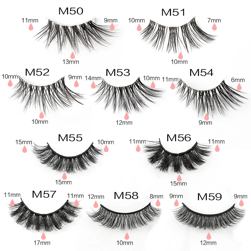 Lanjinglin 3/5/10 Pairs Cat Eye Lashes Soft Natural Look False Eyelashes Mink Eyelashes Hot Selling 3D Curly Eyelashes Makeup 15 Sa363b6952c234a09997a04ca790dd6e3Y