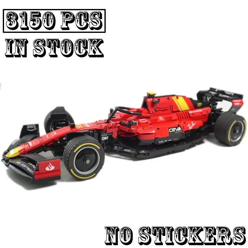

New MOC-157480 F1 SF-23 Italian GP Livery 1:8 Scale Formula 1 Race Car Model Buiding Creators Block Bricks Toys Birthday Gifts