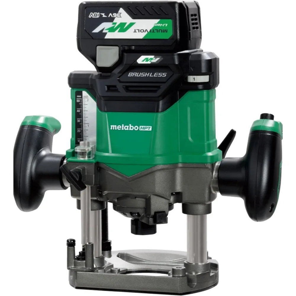 Metabo HPT 36V MultiVolt™ Cordless Plunge Router Kit | Includes 1/2-Inch and 1/4-Inch Collets | Variable Speed
Metabo HPT 36V MultiVolt™ Cordless Plunge Router Kit | Includes 1/2-Inch and 1/4-Inch Collets | Variable Speed