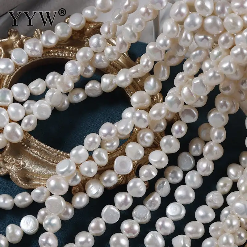 

10-11mm 100% Natural White Freshwater Pearl Irregular Baroque Cultured Pearls Bead For Jewelry Making DIY Bracelets Necklace