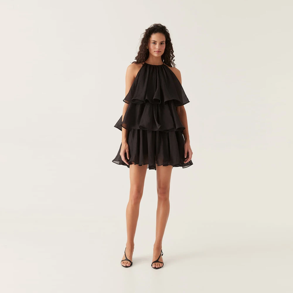 Simple Black Tiered Chiffon Short Women Dresses Color Size Free A-line Mini Female Maxi Dress Girls Dress Summer
Simple Black Tiered Chiffon Short Women Dresses Color Size Free A-line Mini Female Maxi Dress Girls Dress Summer