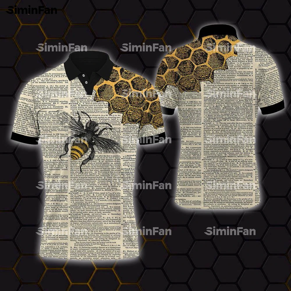 Bee Vintage Paper Pattern 3D Full Printed Polo Shirts Tennis Tshirt Men Female Casual Tops Summer Tees Unisex Fashion Streetwear
Bee Vintage Paper Pattern 3D Full Printed Polo Shirts Tennis Tshirt Men Female Casual Tops Summer Tees Unisex Fashion Streetwear