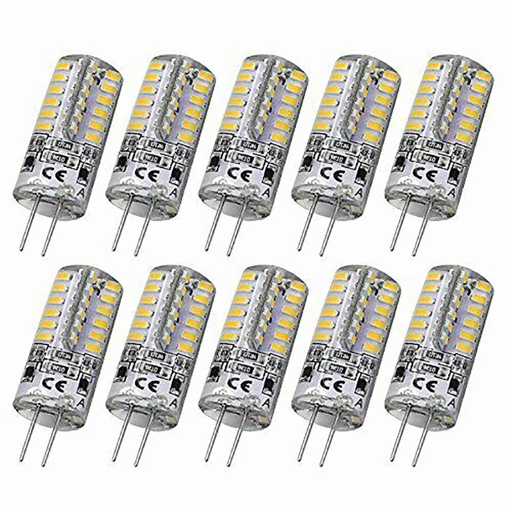 

10Pcs G4 Led Bulb 2W 3W 5W 9W 10W 12W 15W AC/DC12V/AC220V 3014SMD Silicone Lamp Warm white/White l 360 Degree Angle LED Light