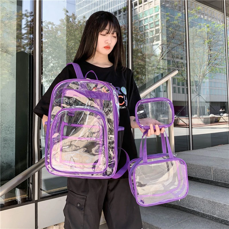 PVC Swimming Backpack Dry Wet Sport Bags Women Transparent Jelly Bag Girl Schoolbag Waterproof Junior High School Bag X635A
PVC Swimming Backpack Dry Wet Sport Bags Women Transparent Jelly Bag Girl Schoolbag Waterproof Junior High School Bag X635A