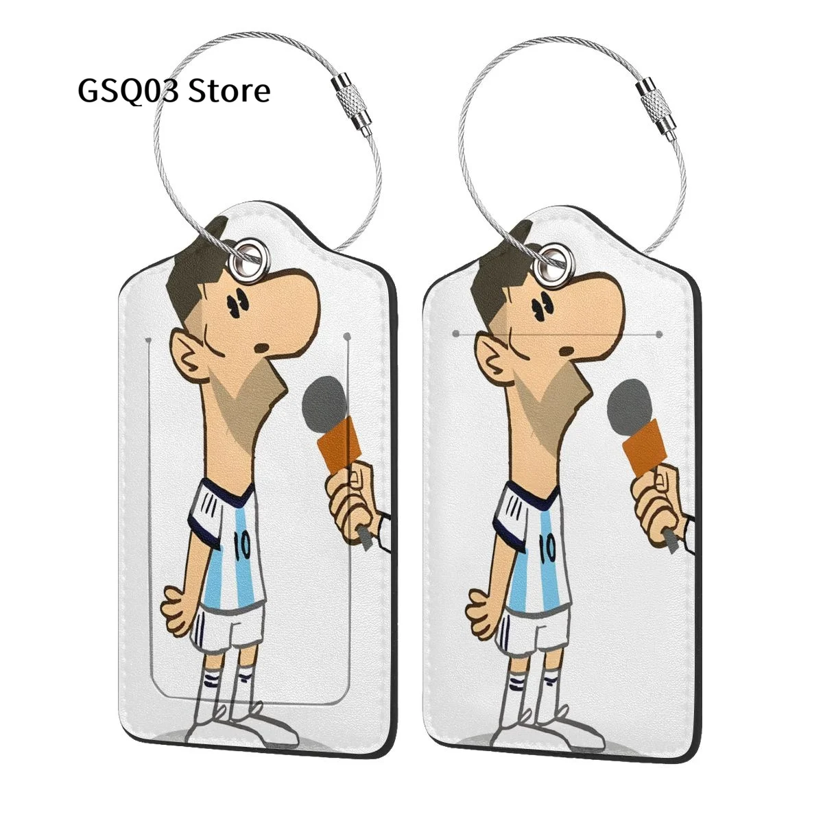 Messi Funny Luggage Tags for suitcases Abstract Leather Stainless Steel Loop Label Tag for Men Women Travel Bag Suitcase 1 PCS
Messi Funny Luggage Tags for suitcases Abstract Leather Stainless Steel Loop Label Tag for Men Women Travel Bag Suitcase 1 PCS