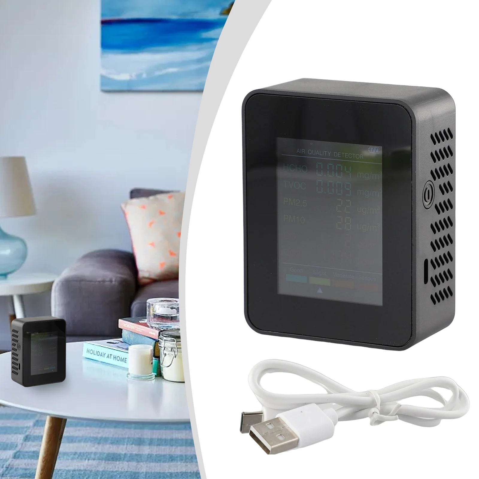 Multifunctional Air Quality Monitor Carbon Dioxide Level Controller Built-in Multiple Sensors For Home Office Station
Multifunctional Air Quality Monitor Carbon Dioxide Level Controller Built-in Multiple Sensors For Home Office Station