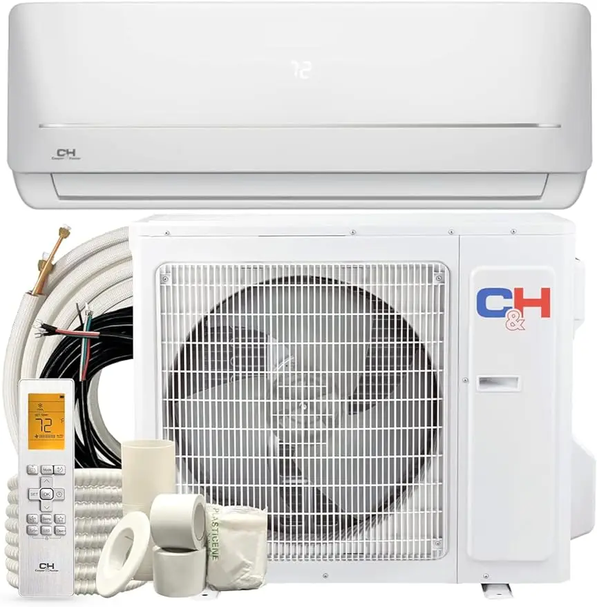 Cooper & Hunter MIA Series, Mini Split Air Conditioner and Heater, 9,000 BTU,115V,21.5 SEER2,Wall Mount Ductless Inverter System
Cooper & Hunter MIA Series, Mini Split Air Conditioner and Heater, 9,000 BTU,115V,21.5 SEER2,Wall Mount Ductless Inverter System