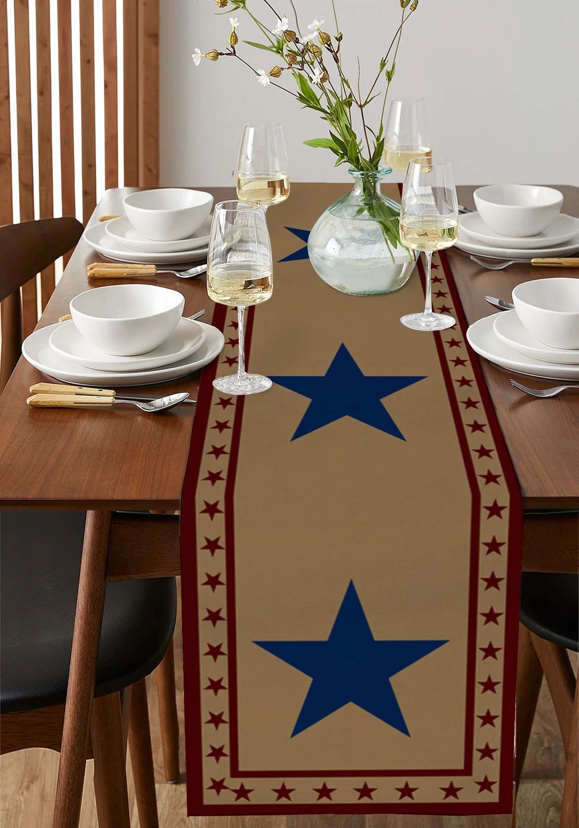 Simple Pentagram America 4th of July Patriotic Memorial Day Linen Table Runners Independence Day Holiday Kitchen Dining Table
Simple Pentagram America 4th of July Patriotic Memorial Day Linen Table Runners Independence Day Holiday Kitchen Dining Table