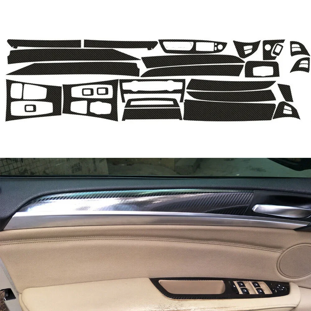 1 Set Sticker Vinyl Black 3D Carbon Fiber Texture Appearance For BMW X5 E70 2007-2013 DIY Interior Accessories Molding Trim
1 Set Sticker Vinyl Black 3D Carbon Fiber Texture Appearance For BMW X5 E70 2007-2013 DIY Interior Accessories Molding Trim