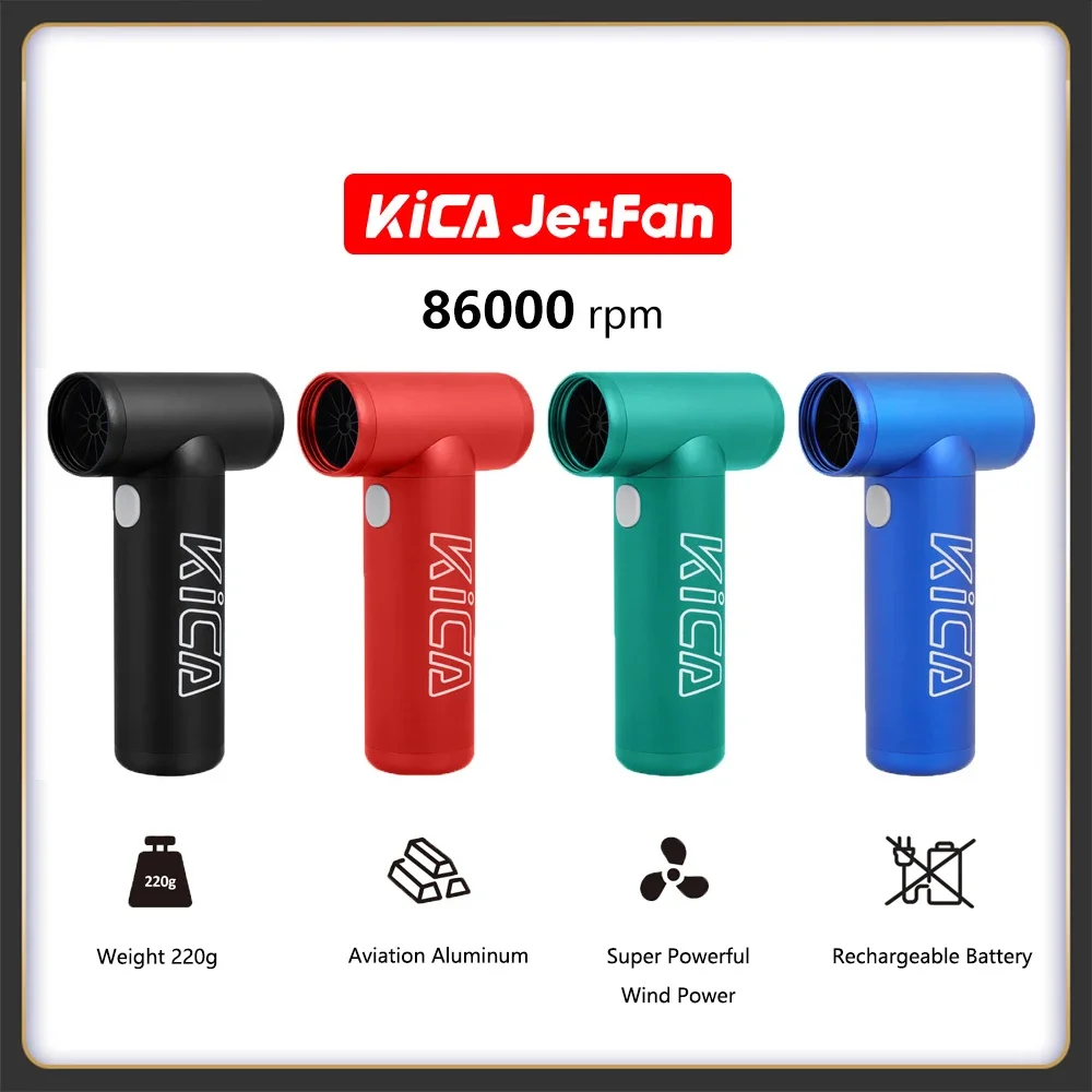 

KICA Jetfan Portable Air Blower Mini Turbo Fan Rechargeable Keyboard Cleaner Compressed Air Duster for Computer PC Car Camera