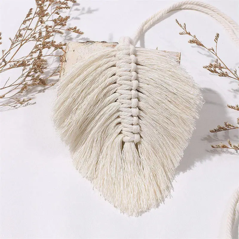 🍃 Handwoven Leaf Macrame Curtain Tiebacks - Boho Cotton & Linen Tassel Holdbacks for Natural Window Styling 2 Sa371f1106b294fe6a891228be44a0f09V