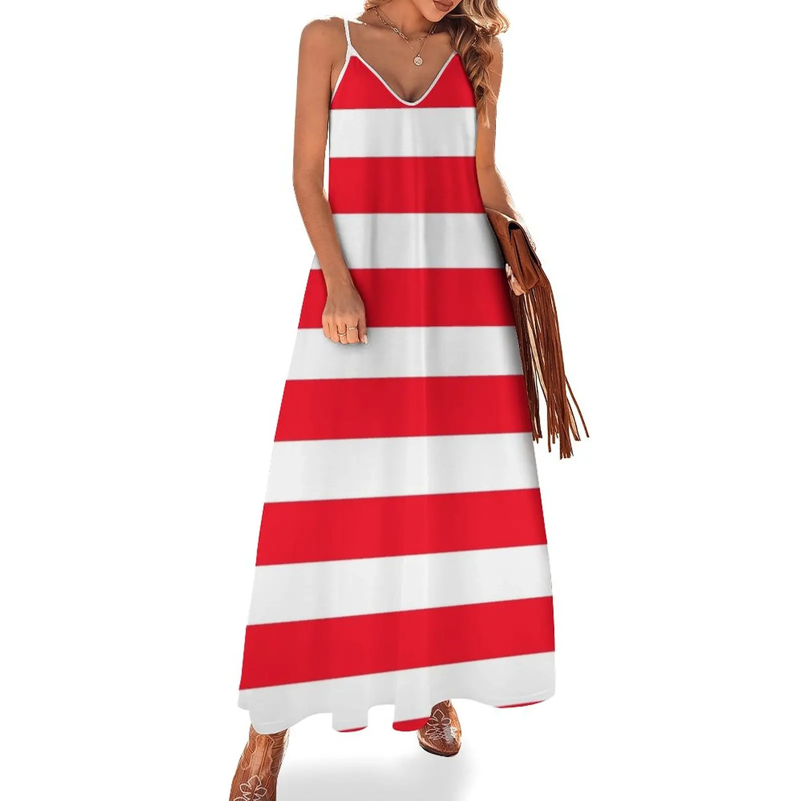 

Aberdeen retro stripes Sleeveless Dress clothes for woman Summer skirt