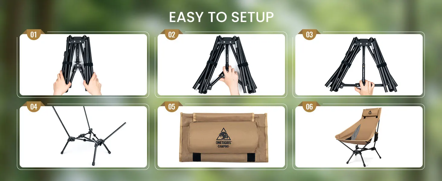 كرسي التخييم المحمول Tigerblade، كرسي خارجي عالي الظهر لصيد الأسماك والمشي لمسافات طويلة والشواء والحفلات والبستنة والاستخدام الداخلي 7 كرسي التخييم المحمول Tigerblade، كرسي خارجي عالي الظهر لصيد الأسماك والمشي لمسافات طويلة والشواء والحفلات والبستنة والاستخدام الداخلي