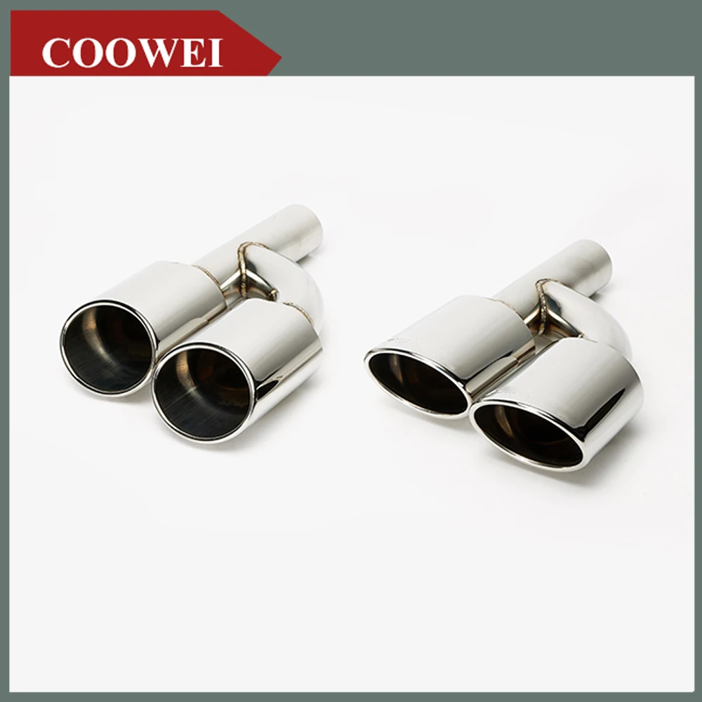 

2pcs(L+R) Car Chrome-plated Exhaust Systems Muffler Tip Tail Pipe For Mercedes Benz C63 C65 W204 2008-14 For AMG Style