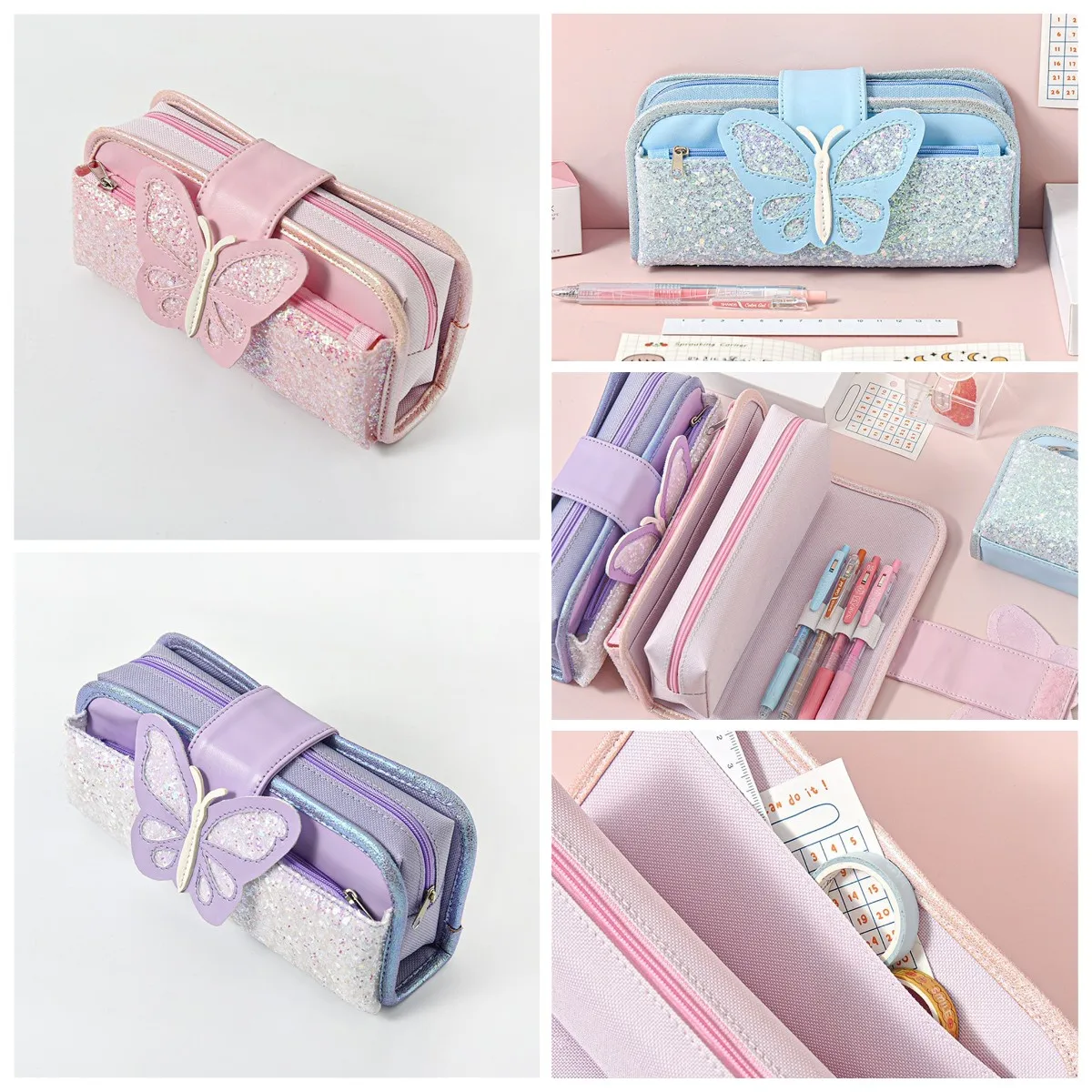 1pc Cute Butterfly Pencil Case Girl Pencil Storage Bag Pen Case for Children Student Pen Bag Storage Bag School Office Supplies
1pc Cute Butterfly Pencil Case Girl Pencil Storage Bag Pen Case for Children Student Pen Bag Storage Bag School Office Supplies