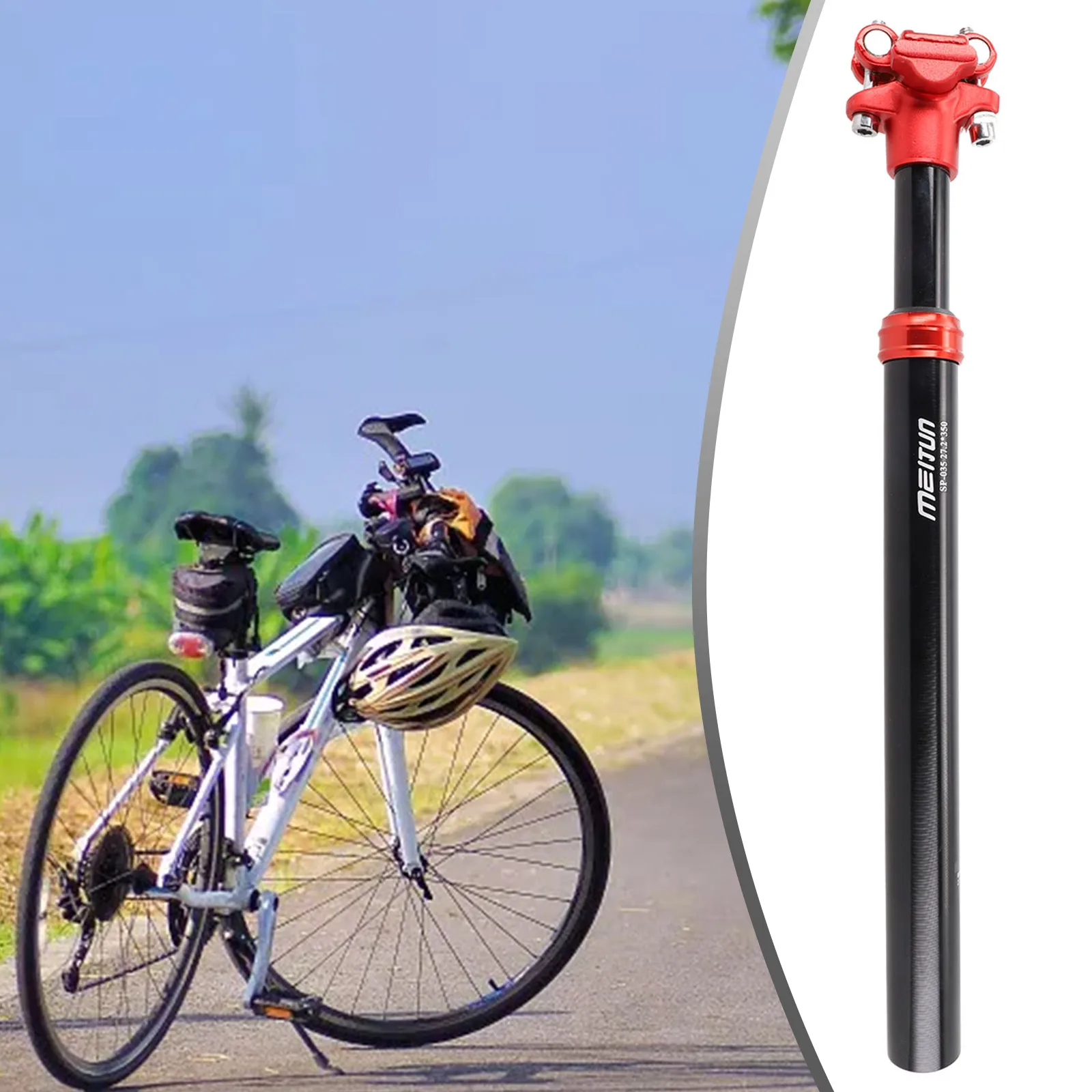 

Durable Cycling Outdoor Sports Bicycle Seatpost Hydraulic Suspension Parts Reducing Sleeve Shock Absorber 1 Set