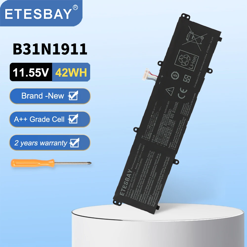 ETESBAY B31N1911 Аккумулятор для ноутбука ASUS VivoBook Flip 14 TM420IA TP470EA M413DA M413DA-EK162T X421DA X421EA
ETESBAY B31N1911 Аккумулятор для ноутбука ASUS VivoBook Flip 14 TM420IA TP470EA M413DA M413DA-EK162T X421DA X421EA