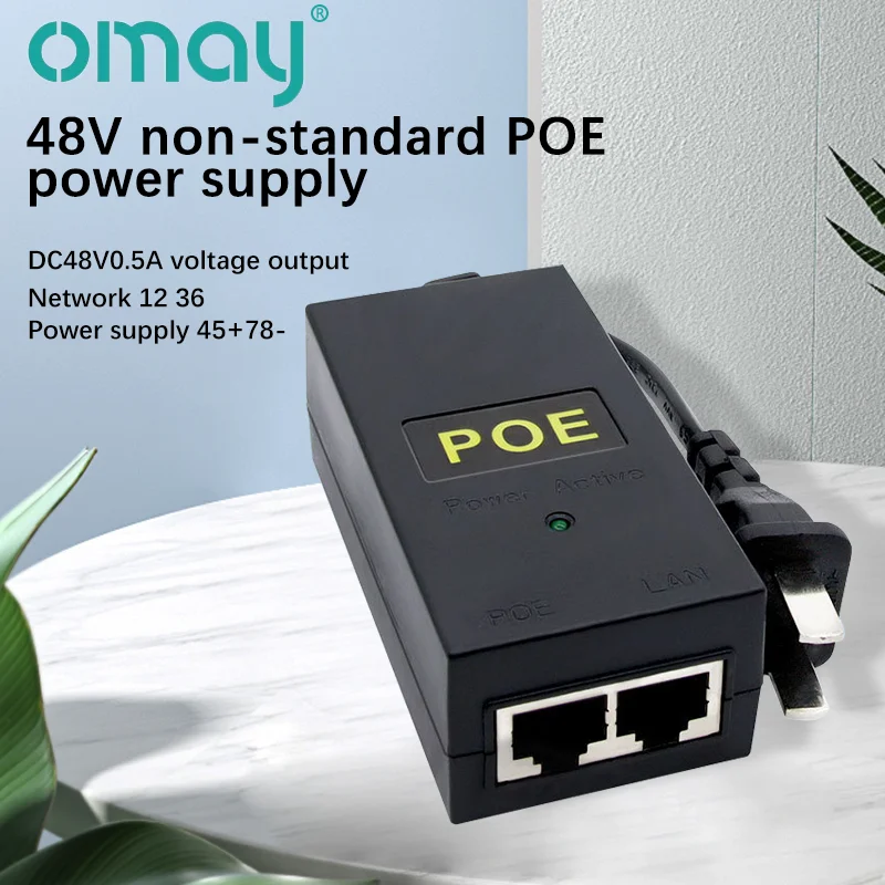 

1PCS POE Adapter 48V 1A Wall Plug POE Injector Ethernet Adapter IP Phone / Camera Power Supply Charger EU US UK plug