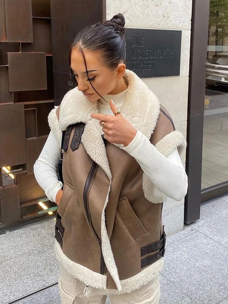 2023 Autumn Winter Women Fleece Vest Coat Female Fashion Thicken Lapel Sleeveless Waistcoat Coats Ladies Warm Outwear Jacket Top
2023 Autumn Winter Women Fleece Vest Coat Female Fashion Thicken Lapel Sleeveless Waistcoat Coats Ladies Warm Outwear Jacket Top