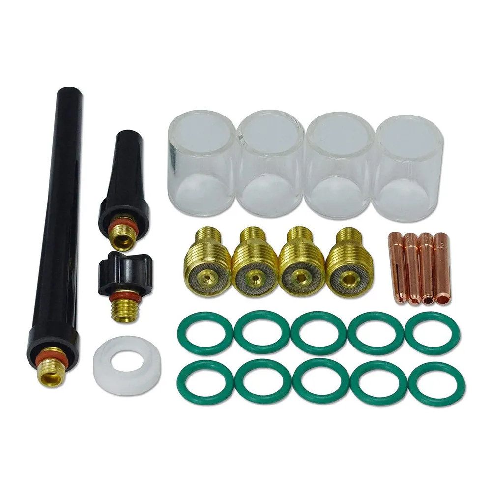 TIG Welding Torch Set DB SR WP 9 20 25 Format 26 Quality Pieces Gas Lens Collet Body Cup Kit—For Welding Efficiency
TIG Welding Torch Set DB SR WP 9 20 25 Format 26 Quality Pieces Gas Lens Collet Body Cup Kit—For Welding Efficiency