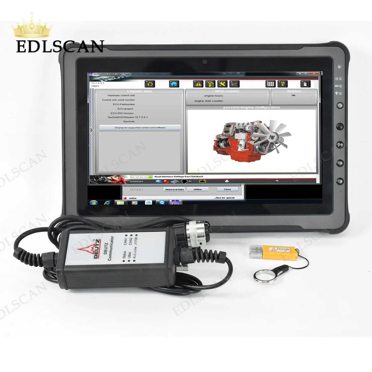 FOR DEUTZ DIAGNOSTIC KIT (DECOM) Deutz SerDia 2010 Programming Tool Dealer level scanner F110 Table
FOR DEUTZ DIAGNOSTIC KIT (DECOM) Deutz SerDia 2010 Programming Tool Dealer level scanner F110 Table