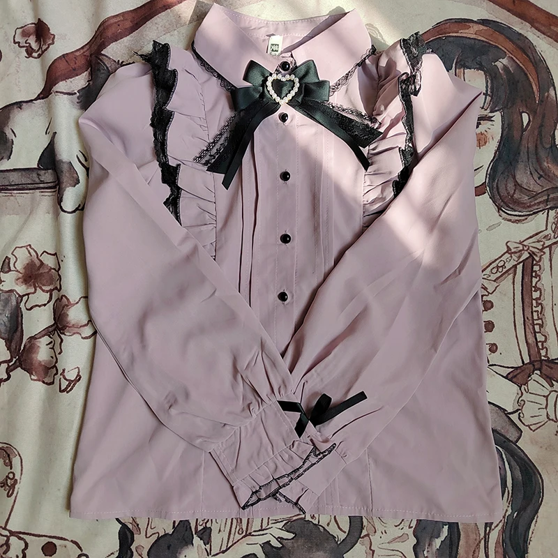 Kawaii Women Shirts Lolita Y2K Cute Japanese Style Blouse Elegant Long Sleeve Sweet Tops Casual Office Ladies Aesthetic Shirt
Kawaii Women Shirts Lolita Y2K Cute Japanese Style Blouse Elegant Long Sleeve Sweet Tops Casual Office Ladies Aesthetic Shirt