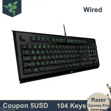 Razer Cynosa Pro Wired Gaming Keyboard Backlit Membrane Keyboard for Game Macro Recording Programmable Keys 104 Keys for Laptop
Razer Cynosa Pro Wired Gaming Keyboard Backlit Membrane Keyboard for Game Macro Recording Programmable Keys 104 Keys for Laptop
