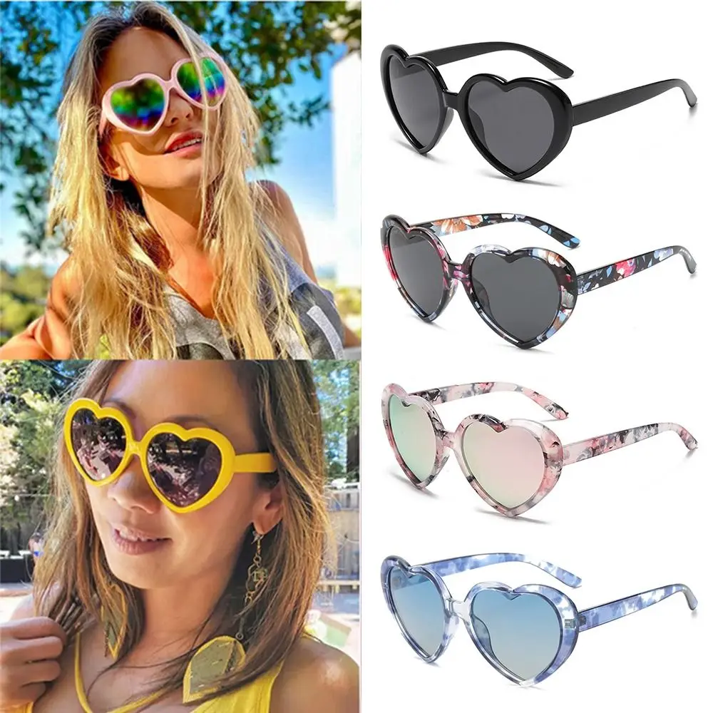 

Funny Women's Fashion Party Glasses Beach Shades Polarized Heart Sunglasses Sun Glasses Heart-shaped Love Glasses