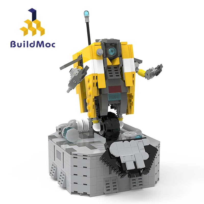 

MOC Claptrap Robot CL4P-TP Building Block Kit Game Character Hyperion Partner Wizard Brick Model Kid Brain Toy Birthday Gift