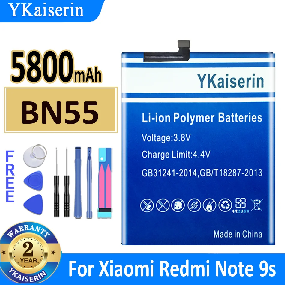 Аккумулятор ykaisin BN55 для Xiaomi Redmi Note 9s 9 S Note9s /note 9 5G 10X 4G/ Note 9 4G аккумулятор + трек №
Аккумулятор ykaisin BN55 для Xiaomi Redmi Note 9s 9 S Note9s /note 9 5G 10X 4G/ Note 9 4G аккумулятор + трек №