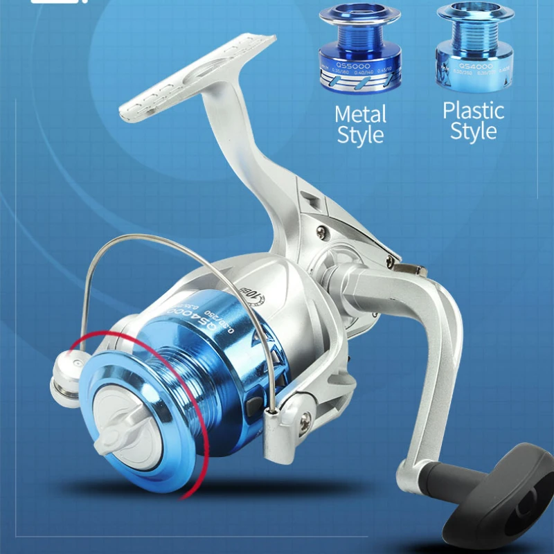 Fishing Spinning Reel 5:2:1 Gear Ratio Metal Plastic Spool 5-12KG Power Craps Bass for Freshwater Saltwater Fishing Wheel Tackle
Fishing Spinning Reel 5:2:1 Gear Ratio Metal Plastic Spool 5-12KG Power Craps Bass for Freshwater Saltwater Fishing Wheel Tackle