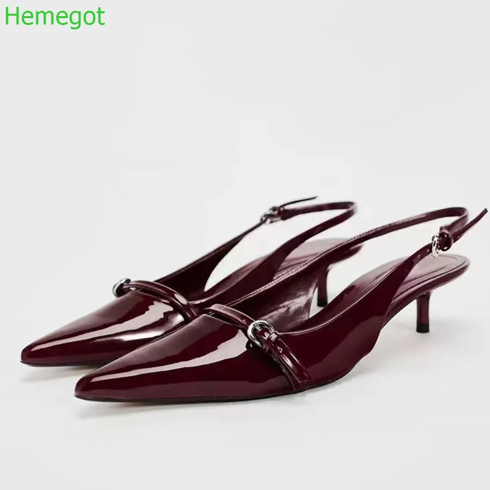 Pointed Toe Sexy Mule Shoes Shallow One Word Buckle Strap High Heels 2024 Spring New Back Strap 5Cm Red Fashion Women Sandals
Pointed Toe Sexy Mule Shoes Shallow One Word Buckle Strap High Heels 2024 Spring New Back Strap 5Cm Red Fashion Women Sandals