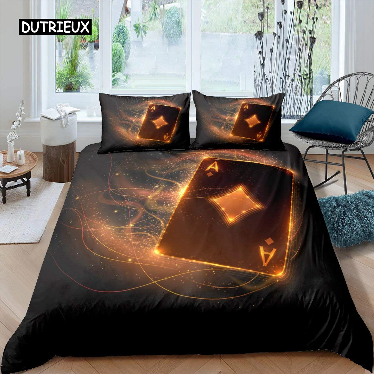 Poker King Queen Duvet Cover Modern Card Game Bedding Set Gamer Playing Comforter Cover Gambling Athletics Polyester Quilt Cover 
Poker King Queen Duvet Cover Modern Card Game Bedding Set Gamer Playing Comforter Cover Gambling Athletics Polyester Quilt Cover