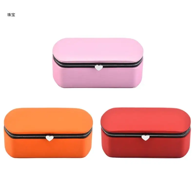 

X5QE Compact Jewelry Display Case Portable Jewelry Storage Holder Box for Storing and Carrying Rings and Earrings
