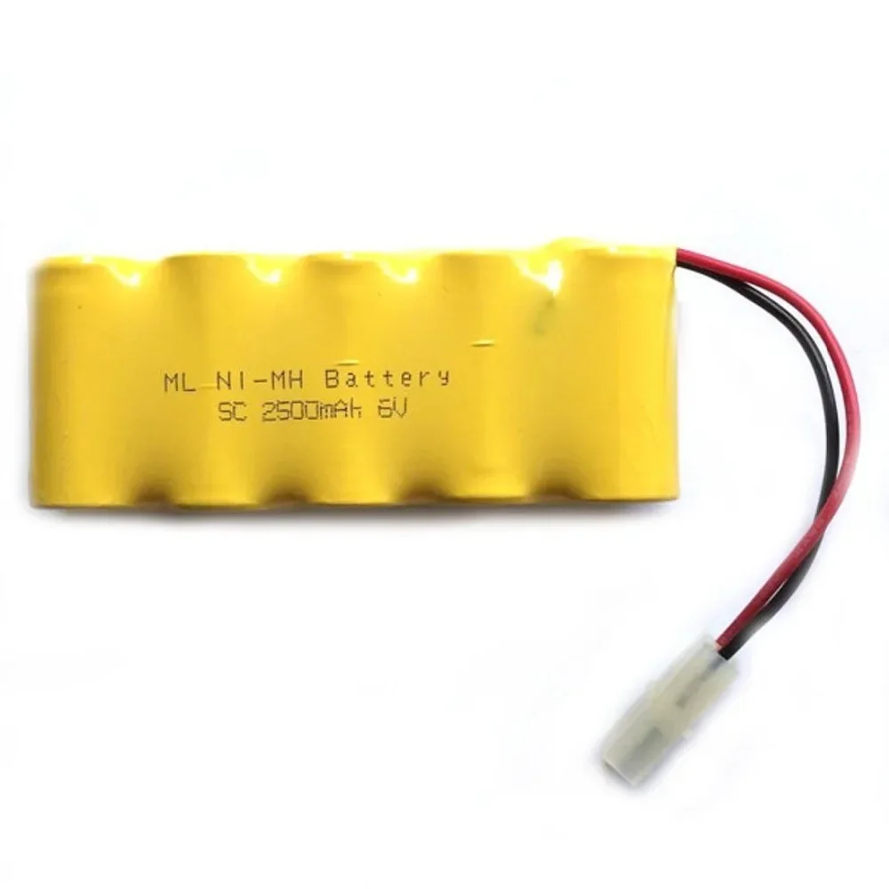 

High Power 6V 2500mAh SC Rechargeable Ni-MH Battery Pack with Tamiya Connector Plug for RC Cars RC Boat Remote Toys