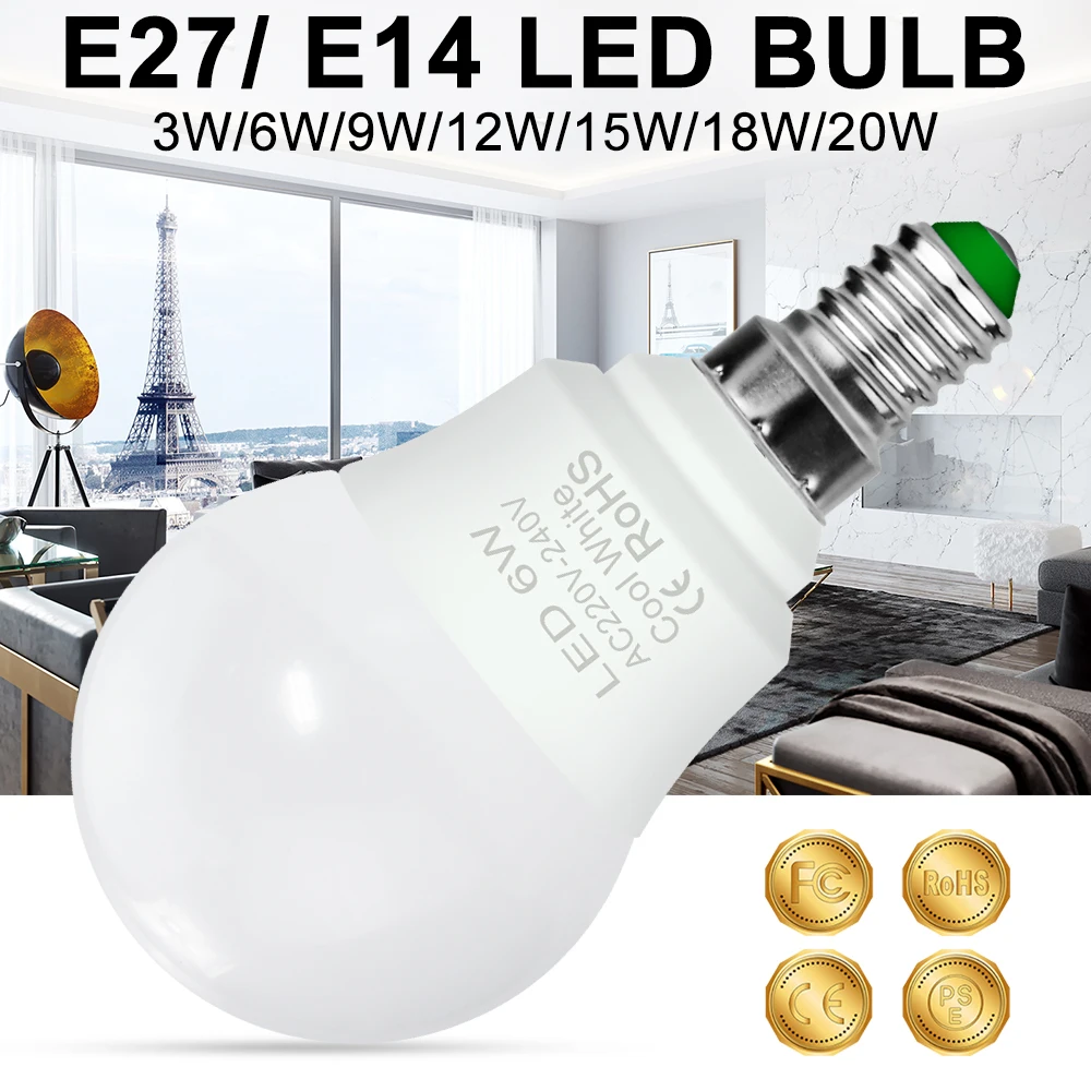 

LED Bulb E27 Lamp E14 Light 220V Spotlight Warm White Lampada 240V Bombillas 3W 6W 9W 12W 15W 18W 20W Leds Chandeliers For Home