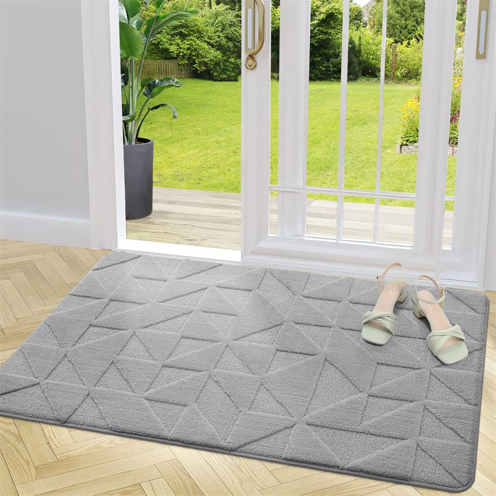 

Olanly Solid Mat Entrance Doormats Carpets Rugs For Home Dirt Resist Bath Living Room Floor Stair Kitchen Hallwa Non-Slip Carpet