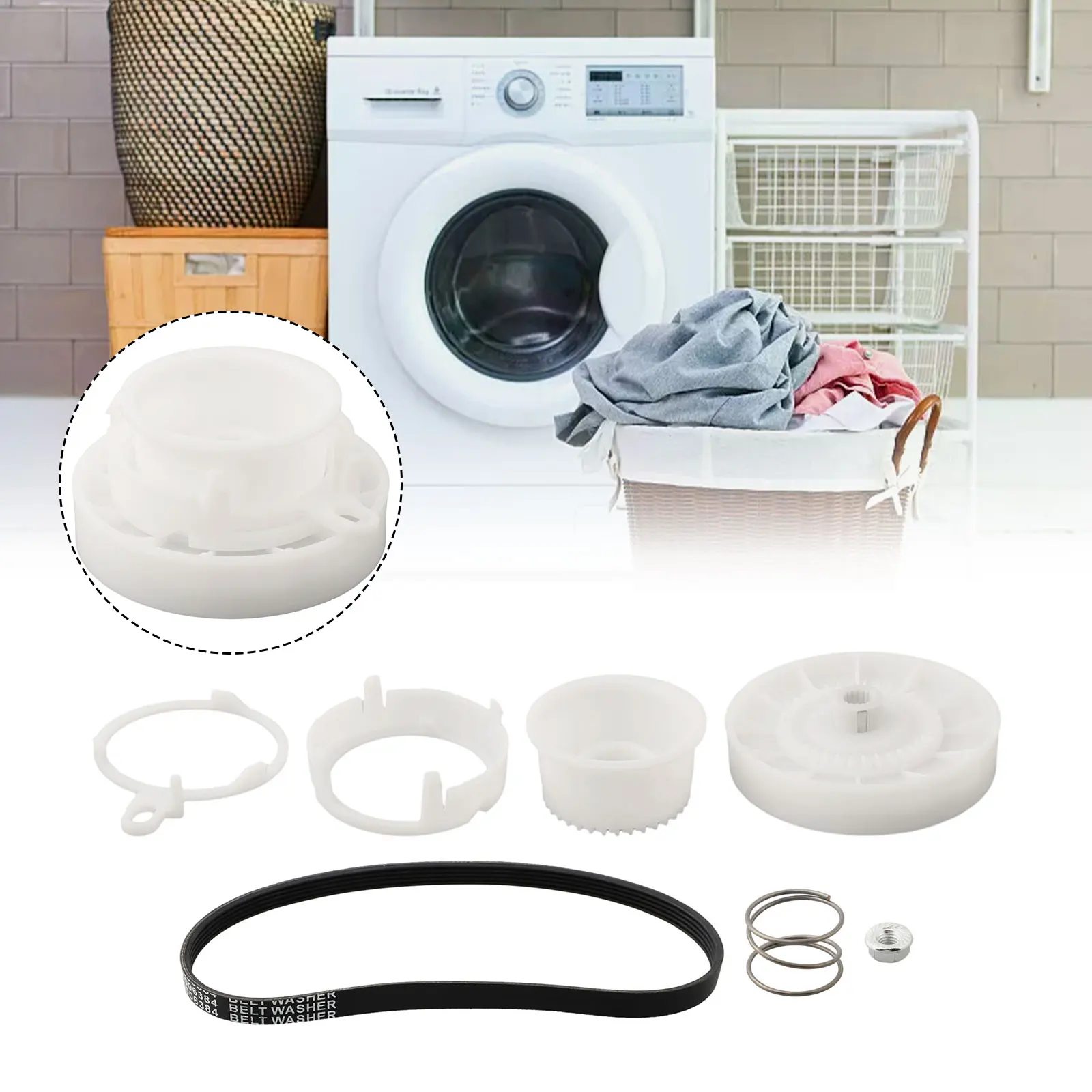 W10721967 Washer Pulley Clutch Kit With Washing Machine Drive Belt Drive Pulley Home Machines Repairing Replacement Accessories
W10721967 Washer Pulley Clutch Kit With Washing Machine Drive Belt Drive Pulley Home Machines Repairing Replacement Accessories