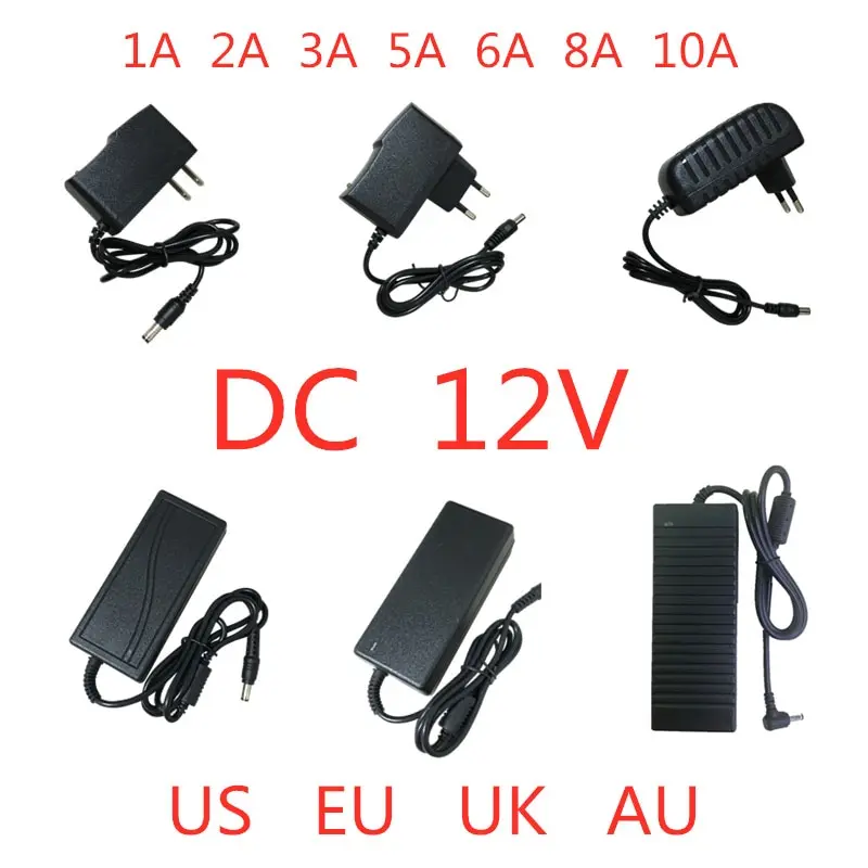 AC 100V-240V DC 12V 1A 2A 3A 5A 6A 8A 10A Power Supply Adapter 12 V Volt Lighting Transformer Converter For LED Strip Light CCTV
AC 100V-240V DC 12V 1A 2A 3A 5A 6A 8A 10A Power Supply Adapter 12 V Volt Lighting Transformer Converter For LED Strip Light CCTV